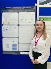 Ríona Devereux with her poster at ChemBio Ireland Conference